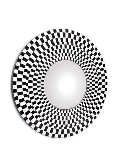 Shop Fornasetti Egocentrismo Geometric Mirror (28cm) In Weiss