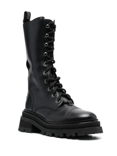 Shop Zadig & Voltaire Ride Lace-up Boots In Schwarz