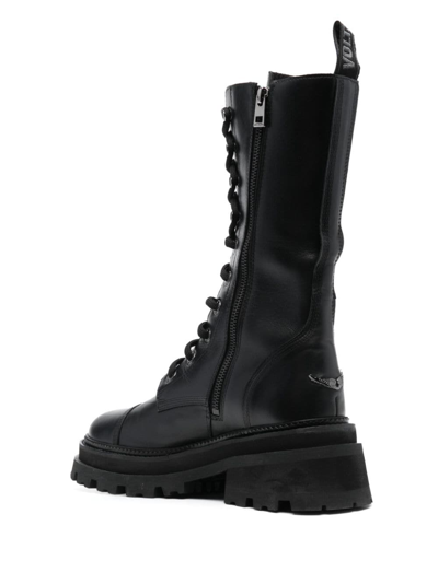 Shop Zadig & Voltaire Ride Lace-up Boots In Schwarz