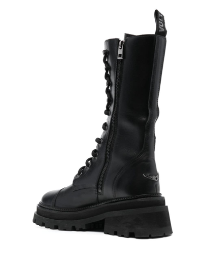 Zadig & Voltaire Ride Lace-up Boots In Schwarz