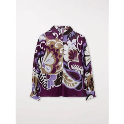 Shop Luisa Cerano Blouse With Floral Print Multi