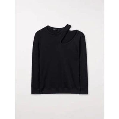 Shop Luisa Cerano Cut Out Sweatshirt Black