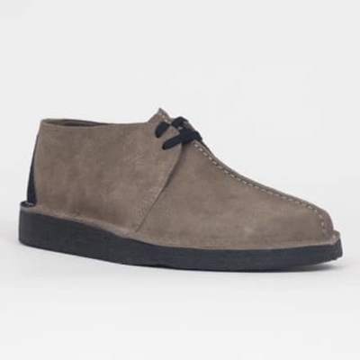 Shop Clarks Originals Desert Trek Shoes In Dark Grey