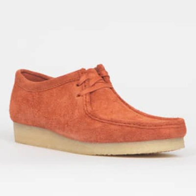 Shop Clarks Originals Wallabee Shoes In Burnt Orange