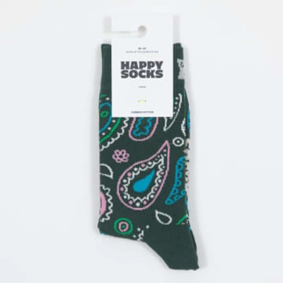 Shop Happy Socks Paisley Socks In Green