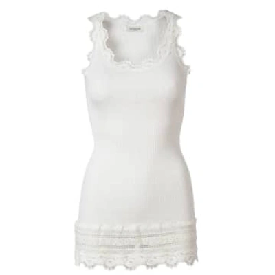 Shop Rosemunde Silk And Lace Vest In New White