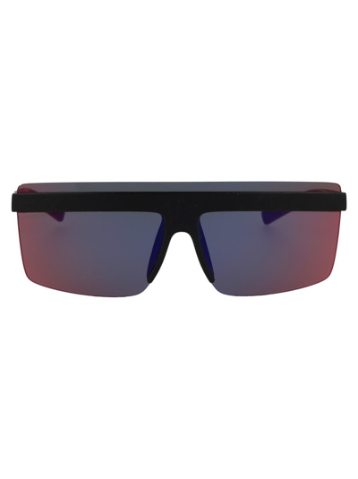 Shop Mykita Sunglasses In 301 Md1 Pitch Black | Ir/f Shield