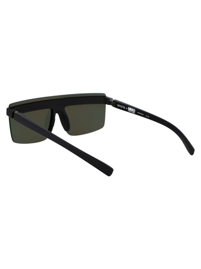 Shop Mykita Sunglasses In 301 Md1 Pitch Black | Ir/f Shield