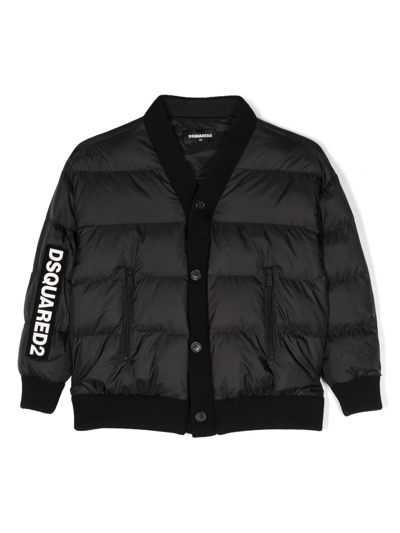 Shop Dsquared2 Logo-patch Padded Jacket In Black