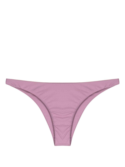 Shop Anemos The Eighties High-cut Bikini Bottom In Purple