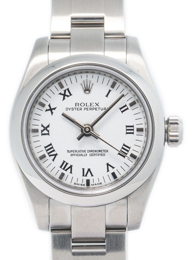 Pre-owned Rolex  Oyster Perpetual 26mm In White