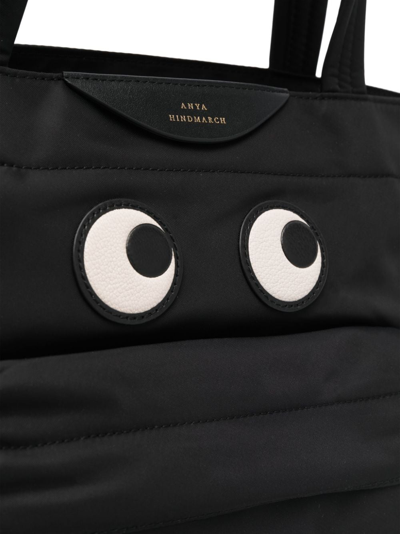 Shop Anya Hindmarch Mini Eyes Tote Bag In Black