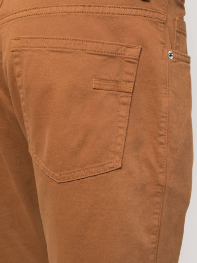 Shop Zegna Roccia Mid-rise Straight-leg Trousers In Brown