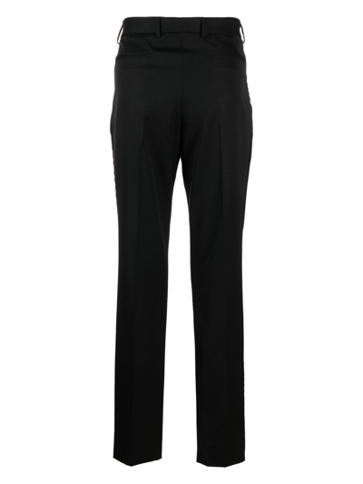 Shop Roberto Cavalli Slim Tailored Trousers In Black