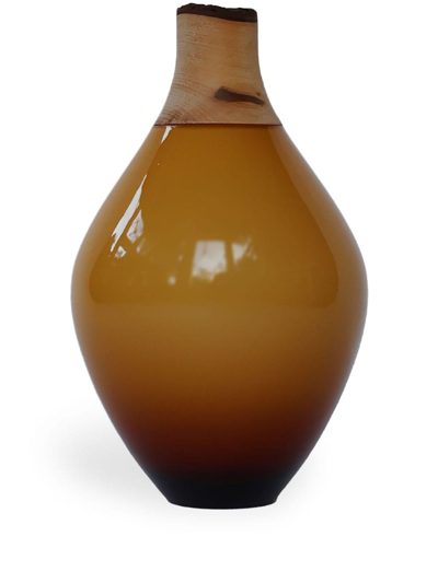 Shop Utopia & Utility M3 Geomtric-body Vase (21cm) In Brown