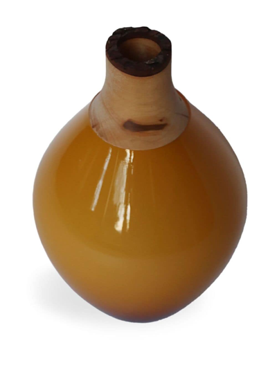 Shop Utopia & Utility M3 Geomtric-body Vase (21cm) In Brown