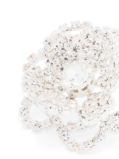 Shop Magda Butrym Crystal Blooming Earrings In Silver