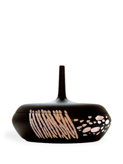 Shop Zanat Scentainer Graphic-print Candle In Black