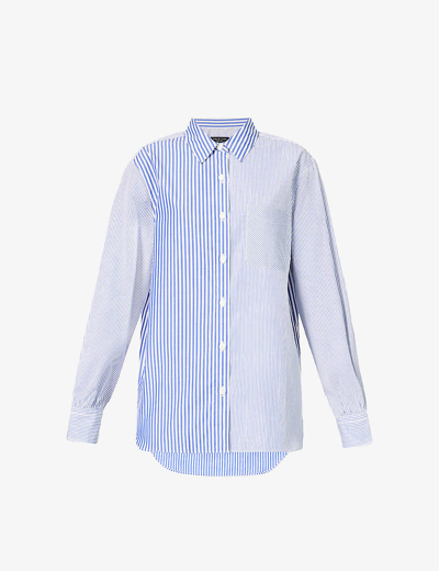 Shop Rag & Bone Women's Blumulti Maxine Patch-pocket Regular-fit Cotton Shirt