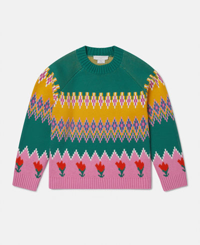 Shop Stella Mccartney Tulip Fair Isle Jumper In Multicolour