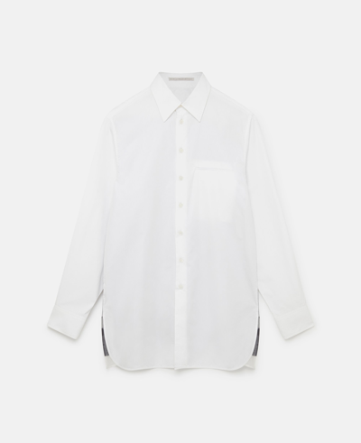 Shop Stella Mccartney Horse Print Silk Insert Shirt In White