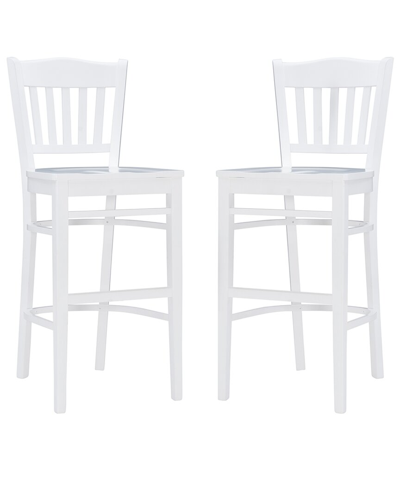 Shop Linon Furniture Linon Set Of 2 Maryah Barstools In White