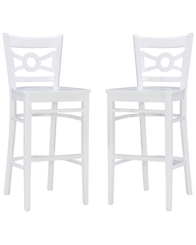 Shop Linon Furniture Linon Set Of 2 Teresa Barstools In White
