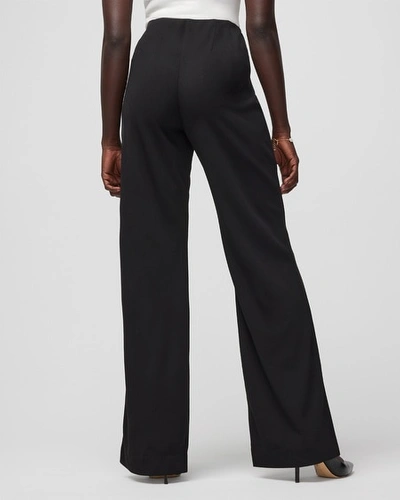 White House Black Market Slip On Wide-leg Pants In Black