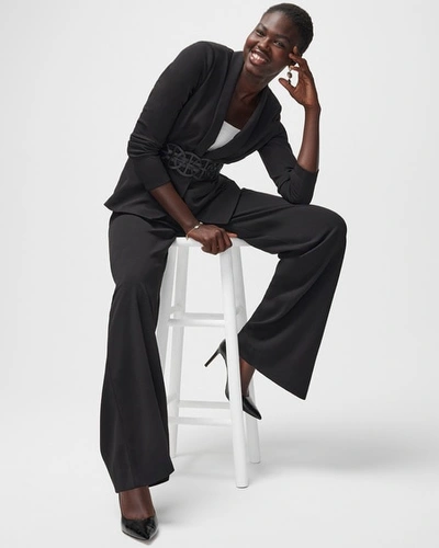 White House Black Market Slip On Wide-leg Pants In Black