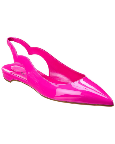Shop Christian Louboutin Hot Chickita Patent Slingback Flat In Pink