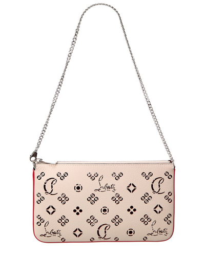 Shop Christian Louboutin Loubila Leather Pouch In Pink