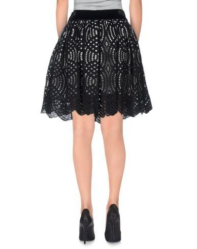 Shop Just Cavalli Knee Length Skirts In Black