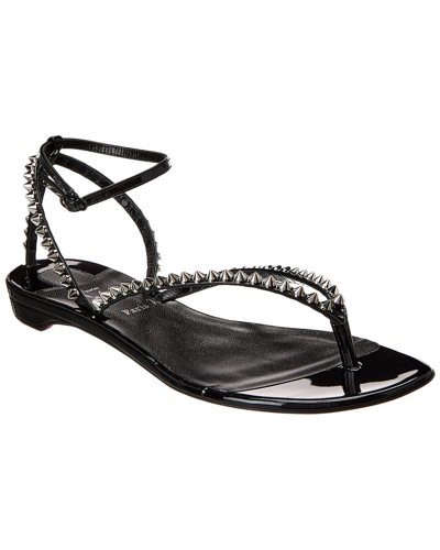 Shop Christian Louboutin So Me Tonguette Patent Sandal In Black