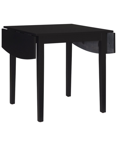 Shop Linon Furniture Linon Torino Square Drop Leaf Table In Black