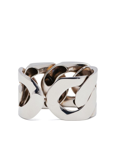 Shop Alexander Mcqueen Chain-link Ring In Silver