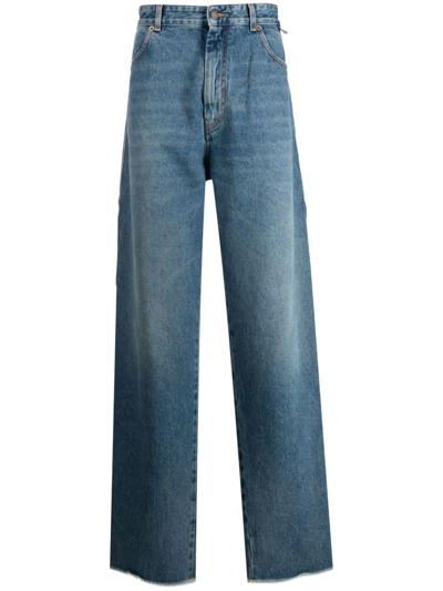 Shop Darkpark High-waist Straight-leg Jeans In Blue