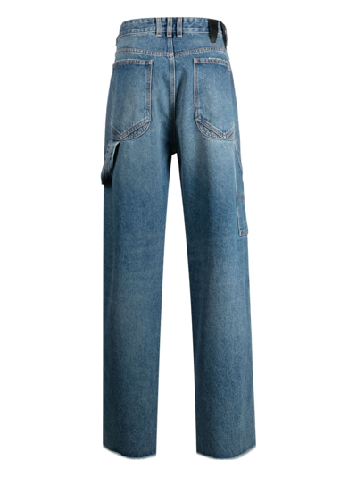 Shop Darkpark High-waist Straight-leg Jeans In Blue
