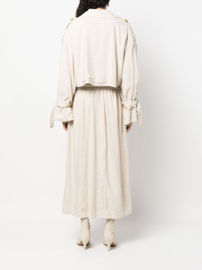 Shop By Malene Birger Alanise Double-breasted Trench Coat In Neutrals
