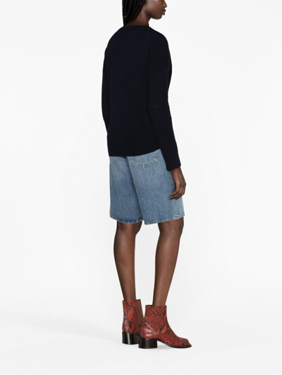 Zadig & Voltaire Cici Star-appliqué Cashmere Jumper In Blue