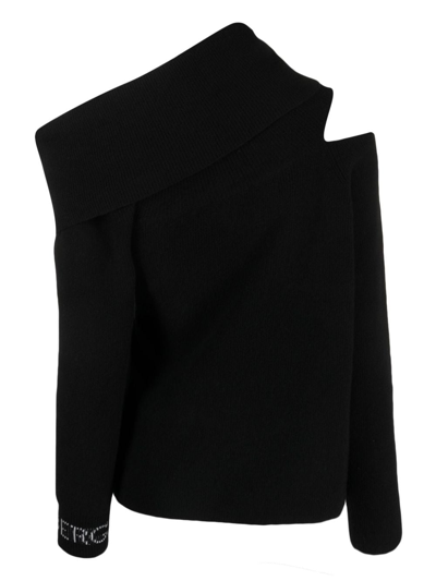 Iceberg Logo-print Cut-out Detailing Jumper In Black