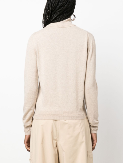 Shop There Was One Roll-neck Cashmere Jumper In Neutrals