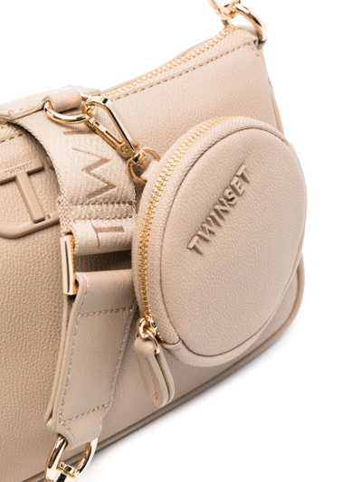 TWINSET logo-plaque crossbody bag, Neutrals