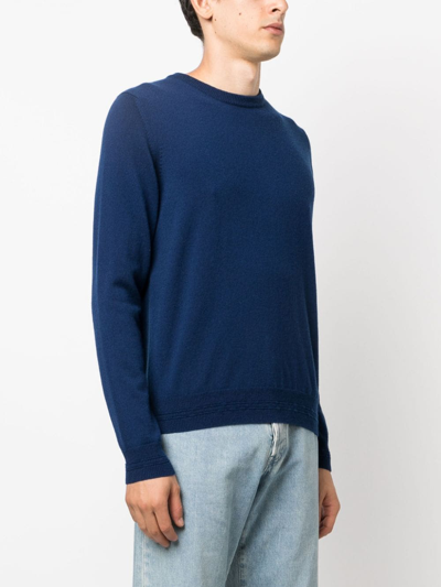 Shop There Was One Crew-neck Cashmere Jumper In Blue