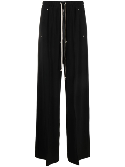 Shop Rick Owens Geth Belas Drawstring-waist Trousers In Black