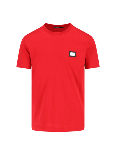 Shop Dolce & Gabbana Logo T-shirt In Red