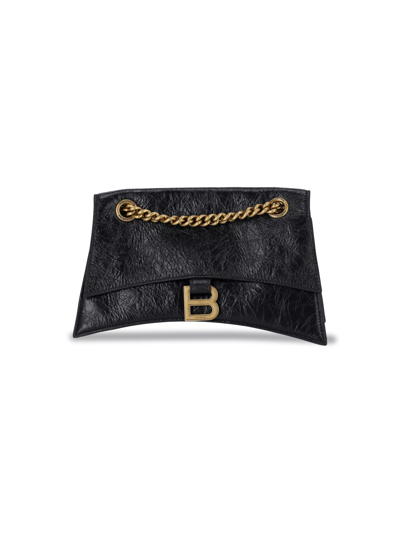 Shop Balenciaga "crush" Small Bag In Black  