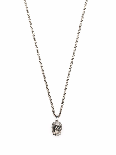 Shop Alexander Mcqueen 'skull' Necklace In Silver