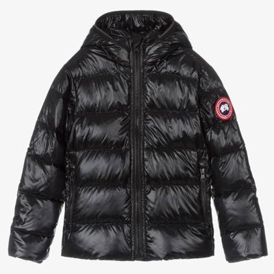 Shop Canada Goose Black Down Padded Crofton Puffer Jacket