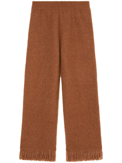 Shop Alanui `a` `finest` Knit Pants In Brown