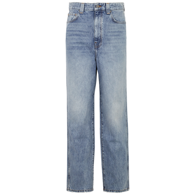 Shop Khaite Martin Straight-leg Jeans In Blue
